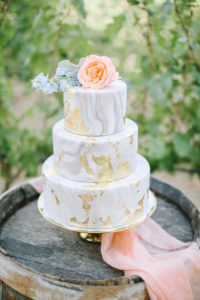 Marble pastel cake event planner