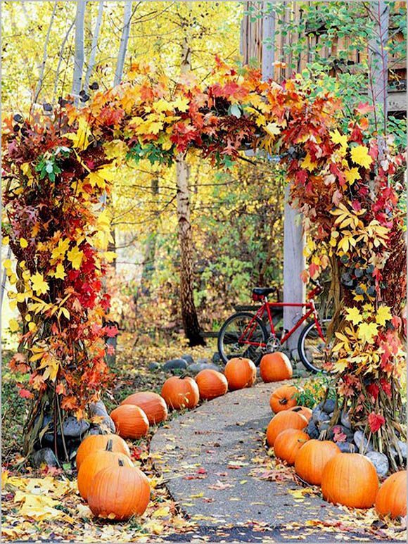 fall floral arch