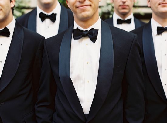 groomsmen with bow ties