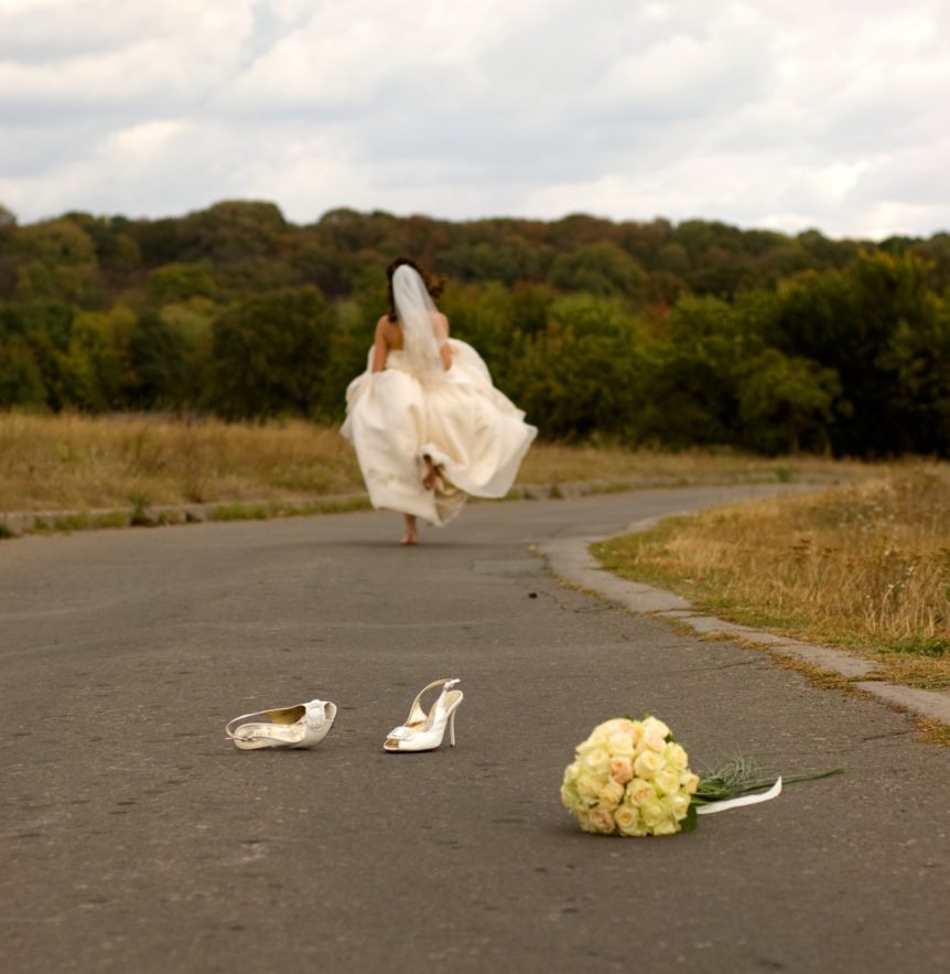 Bride Running late for the aisle
